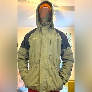 Columbia Omni Tech Titanium Snow Jacket Men Waterproof Hood XL